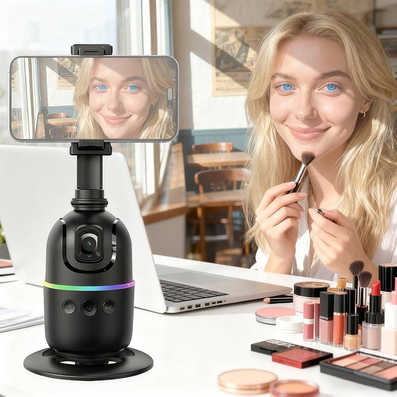 P03 Model Intelligent Face Following Phone Holder with Gesture Control and Wide Angle Lens - Image 4